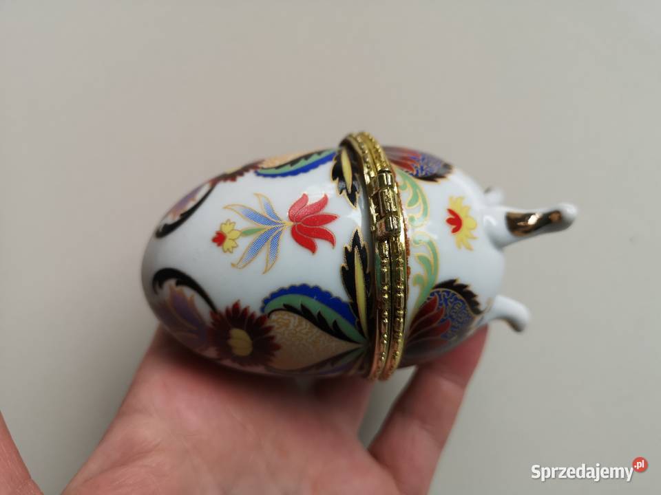 Porcelanowa szkatułka jajko vintage Toruń sprzedam