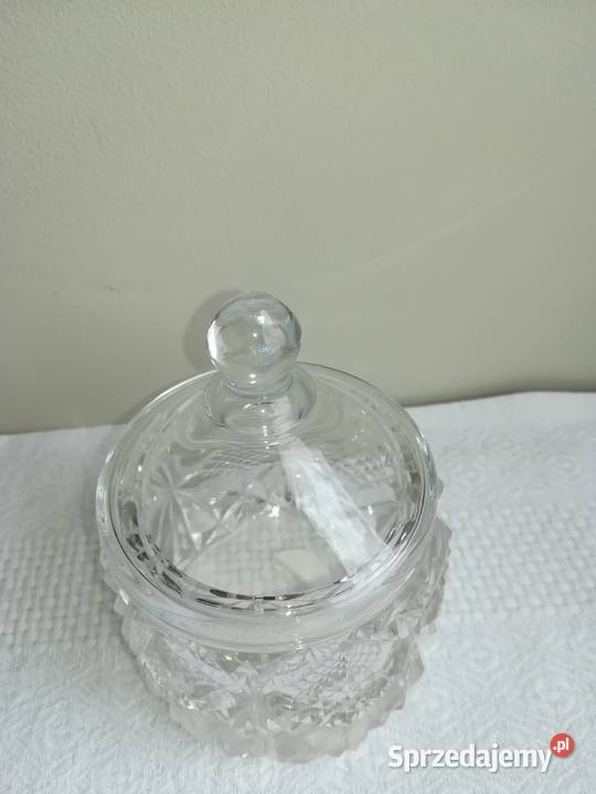 puzderko kryształowe z pokrywką kryształ cudo na przezroczysty Gdańsk