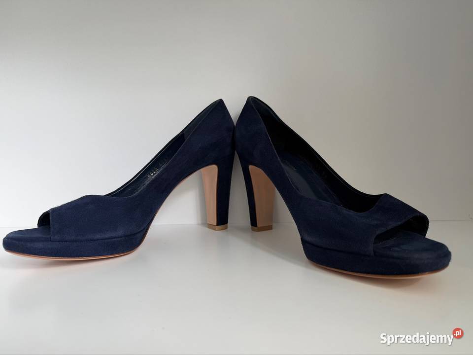 Boskie Zamszowe Gianvito Rossi peeptoe Jelenia Góra