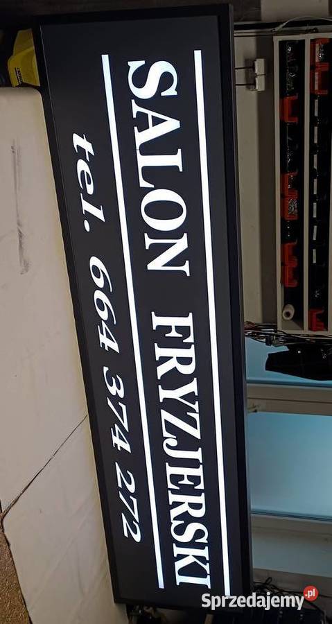 Baner Salon Fryzjerski podświetlany Toruń