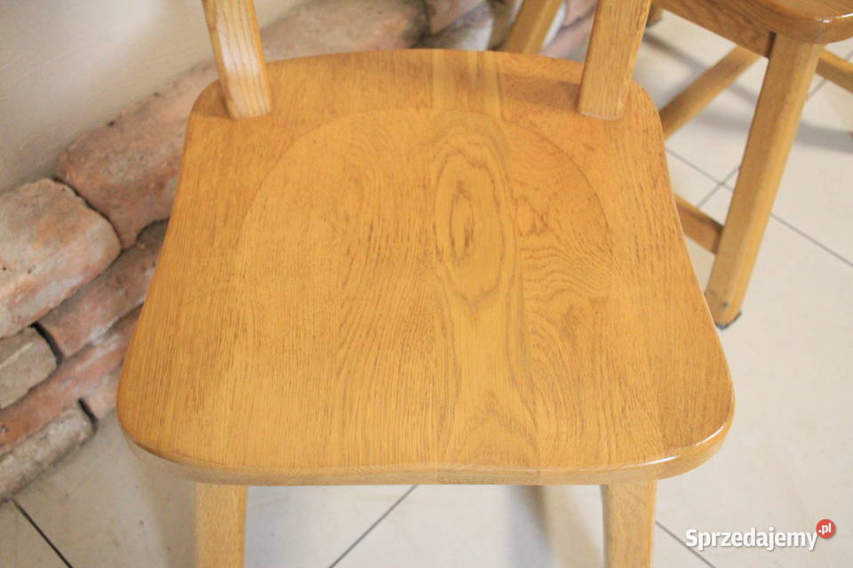 Krzesła dębowe jadalniasalon 104cm Stoły, krzesła, biurka Pszczyna sprzedam