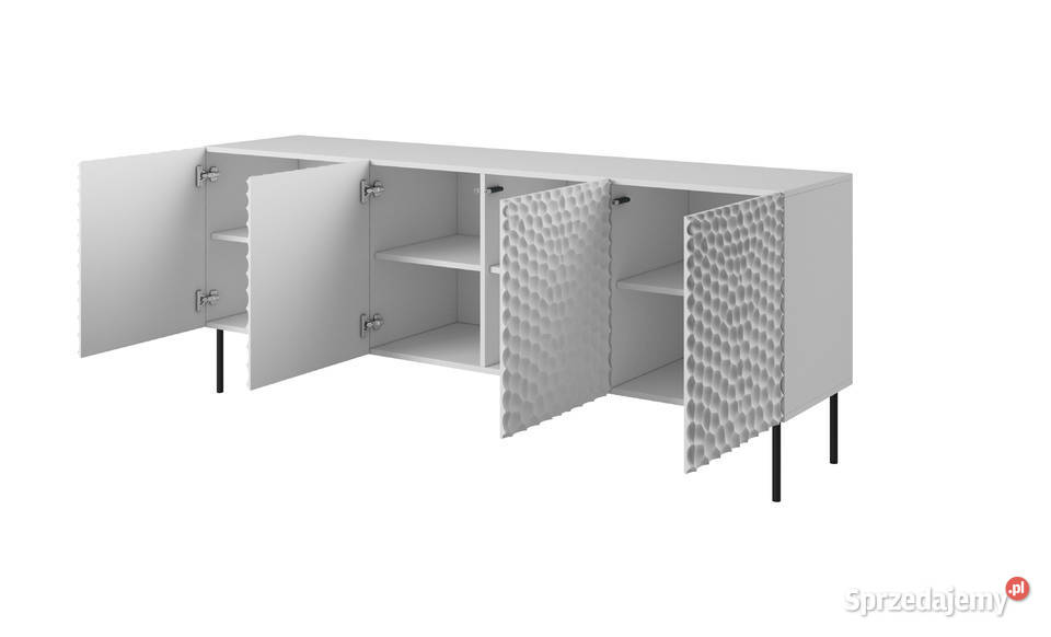 Nowoczesna komoda HOLE 190 biały mat Warszawa