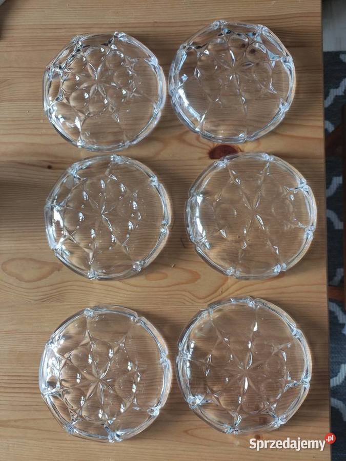 Talerzyki Miski miseczki salaterki kryształ PRL śląskie Cieszyn