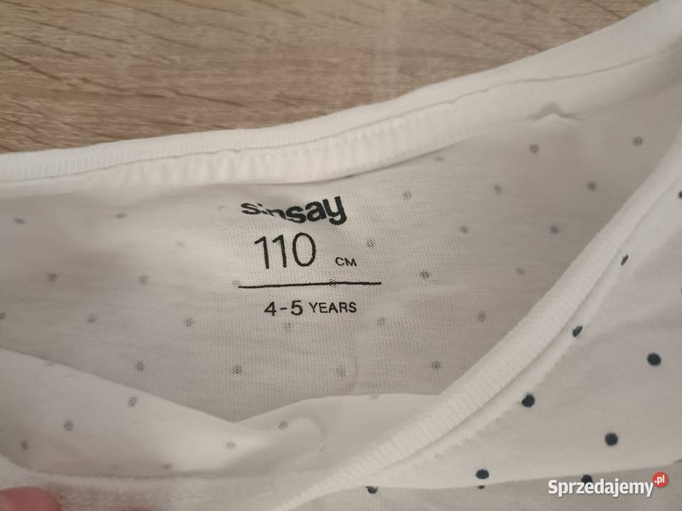 Bluzka biała w kropki Sinsay 110 Kwidzyn sprzedam