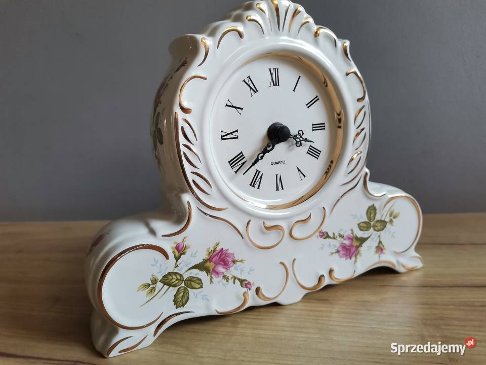 Stary zegar ceramika porcelana Chodzież fason śląskie Siemianowice Śląskie