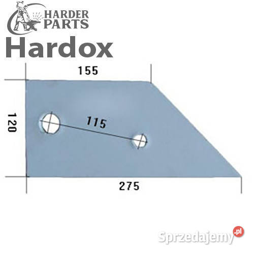 Płoza przednia HARDOX 80602L części do pługa Części zamienne Suwałki sprzedam