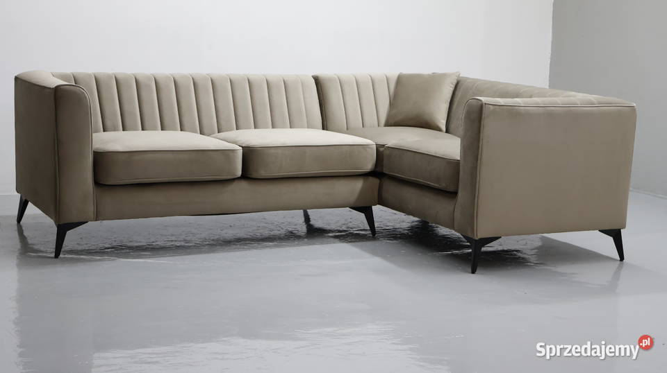 TŁL Narożnik nowoczesny design ciemny beż