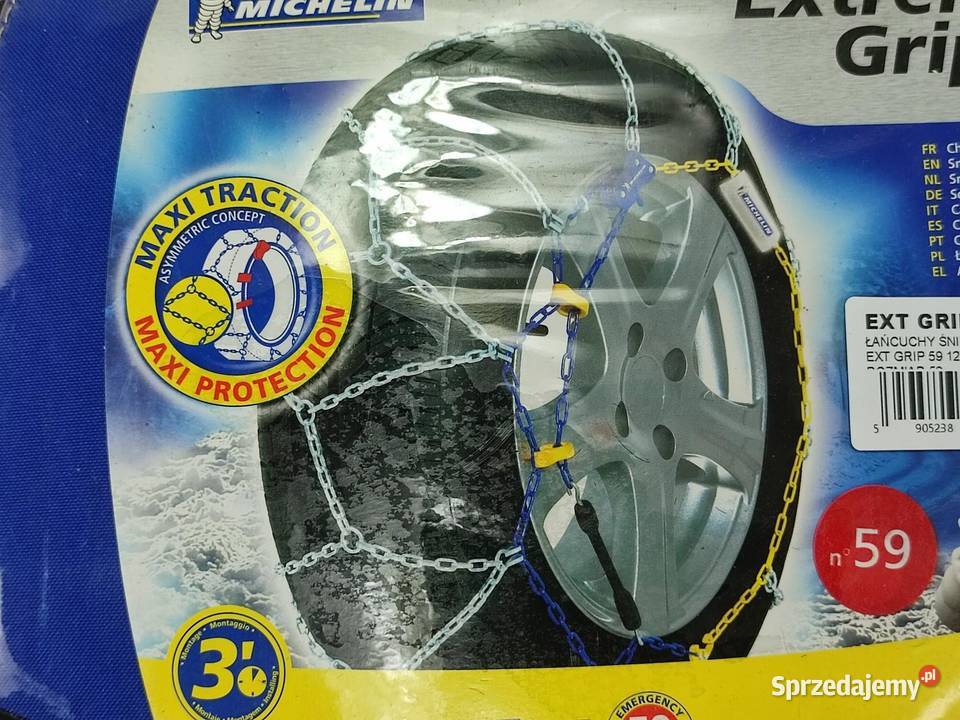 ŁAŃCUCHY ŚNIEGOWE 1 PARA MICHELIN EXTREM GRIP 59 sprzedam
