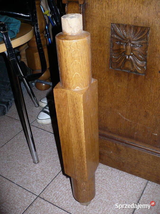 Noga słupek dębowy na stolik kwietnik stojak Pozostałe Lubin