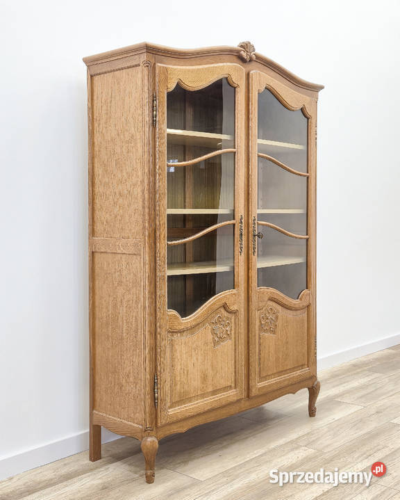 FRANCUSKA biblioteka WITRYNA DWUDRZWIOWA dębowa 180cm Kalisz