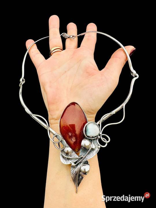 Komplet bizuterii srebro 925 bursztyn bałtycki Zestawy biżuterii Pomlewo