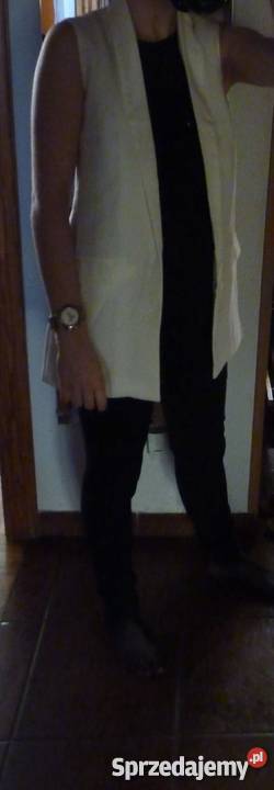 Elegancka biała blogerska kamizelka 36 Reserved biały dolnośląskie Wrocław sprzedam