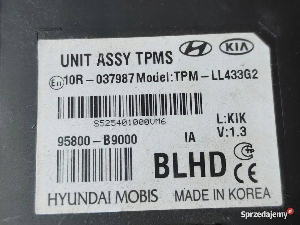 Sterownik Moduł TPM Ciśnienia Opon Hyundai I10 osobowe Czujniki i sterowniki Pleszew