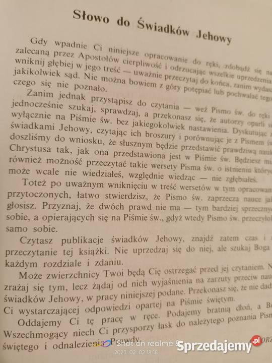 Pismo święte przeczy nauce świadków Jehowy Poradniki, albumy i reportaże sprzedam