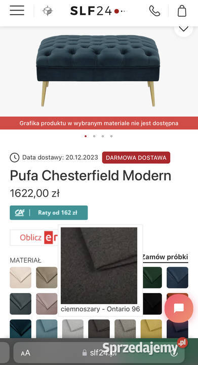 Sprzedaż Sofy Trzyosobowej Chesterfield Modern i Radom