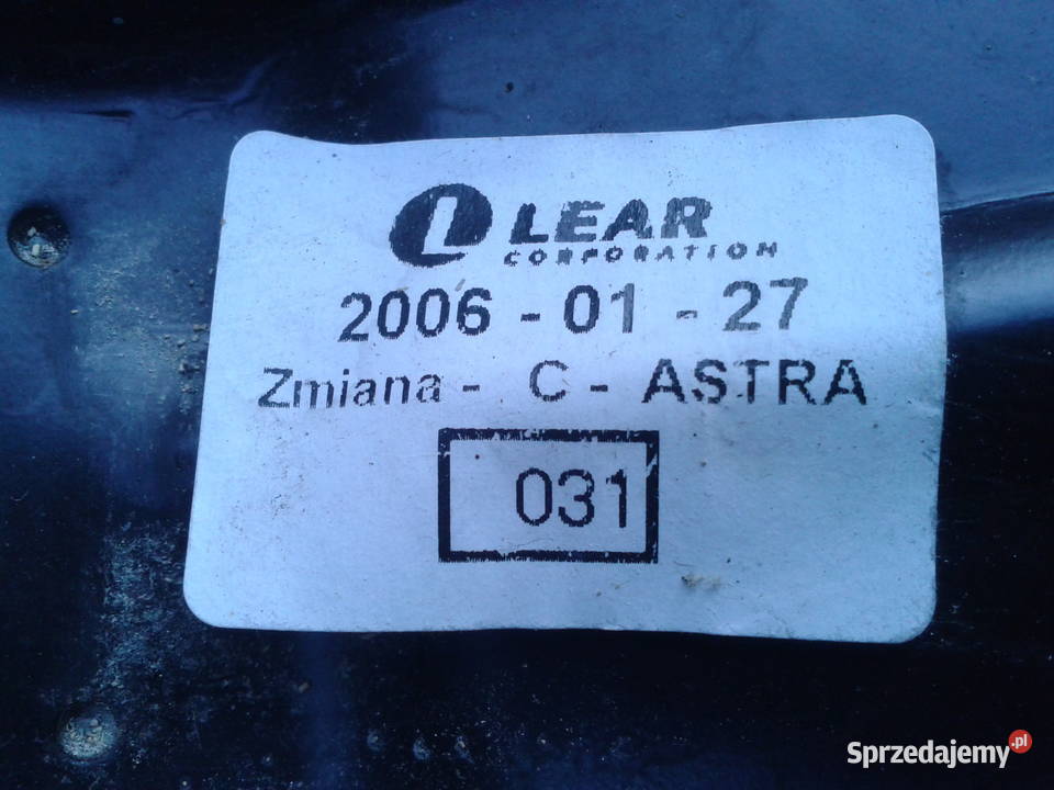 fotel siedzenie kanapa Opel ASTRA II G wersja osobowe Chełm