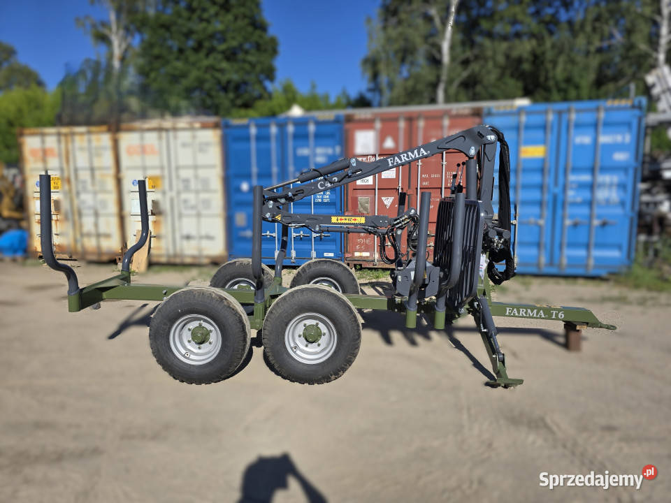 Przyczepa leśna do zrywki FARMA T6 żuraw C42