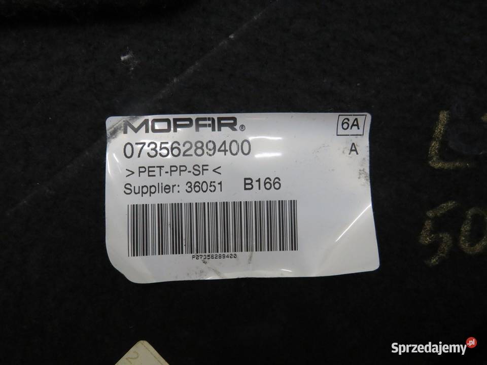 BOCZEK BAGAŻNIKA LEWY TYŁ FIAT 500X 07356289400 osobowe