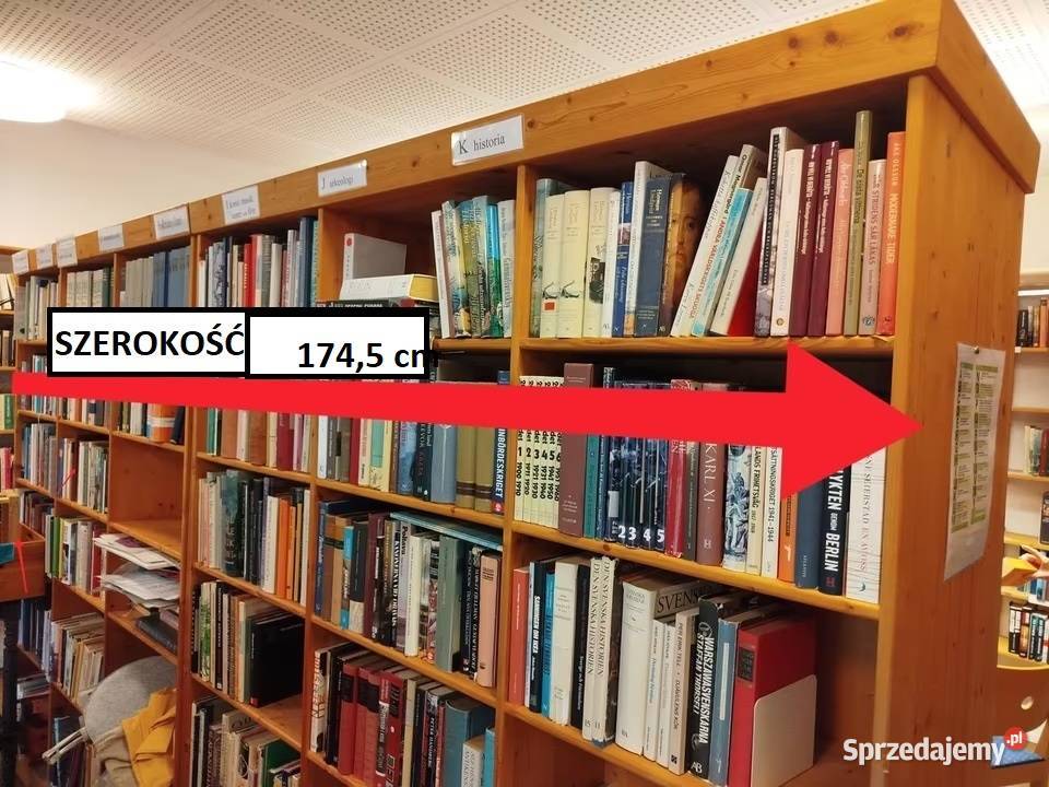 duży regał sosnowy na kółkach Sypniewo sprzedam
