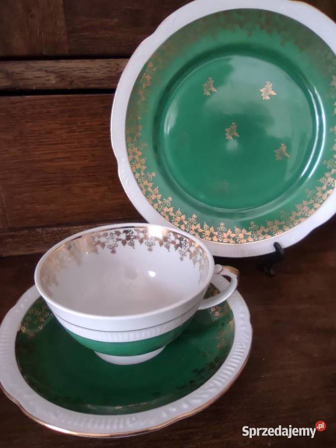 Zestaw śniadaniowy trio porcelana Chodzież wielkopolskie