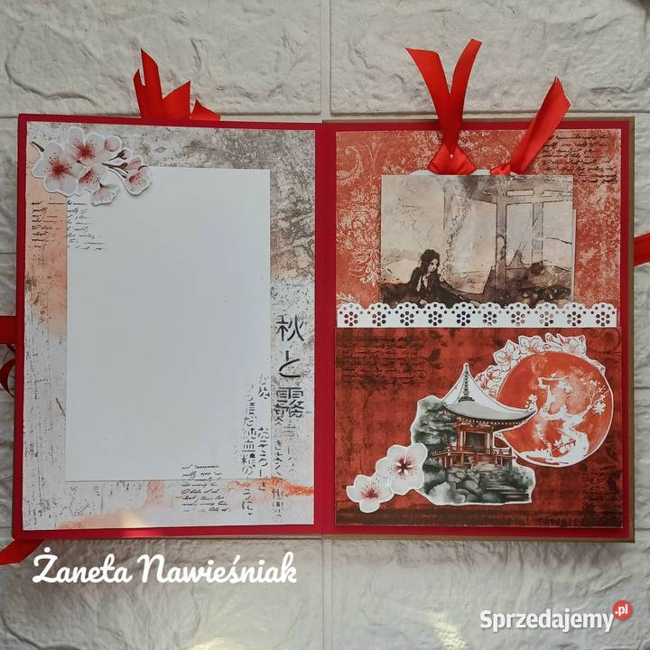 ALBUM harmonijkowy w pudełku japoński klimat małopolskie Mszana Dolna