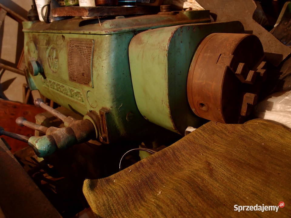 Duża przemysłowa Tokarka Magdeburg produkcja NRD Produkcja Łódź
