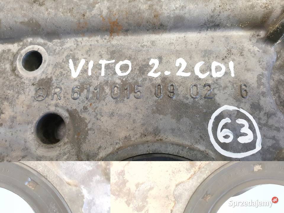 Mercedes Vito W638 22 CDI POKRYWA ROZRZĄDU pompa osobowe Turbosprężarki lubelskie Chełm