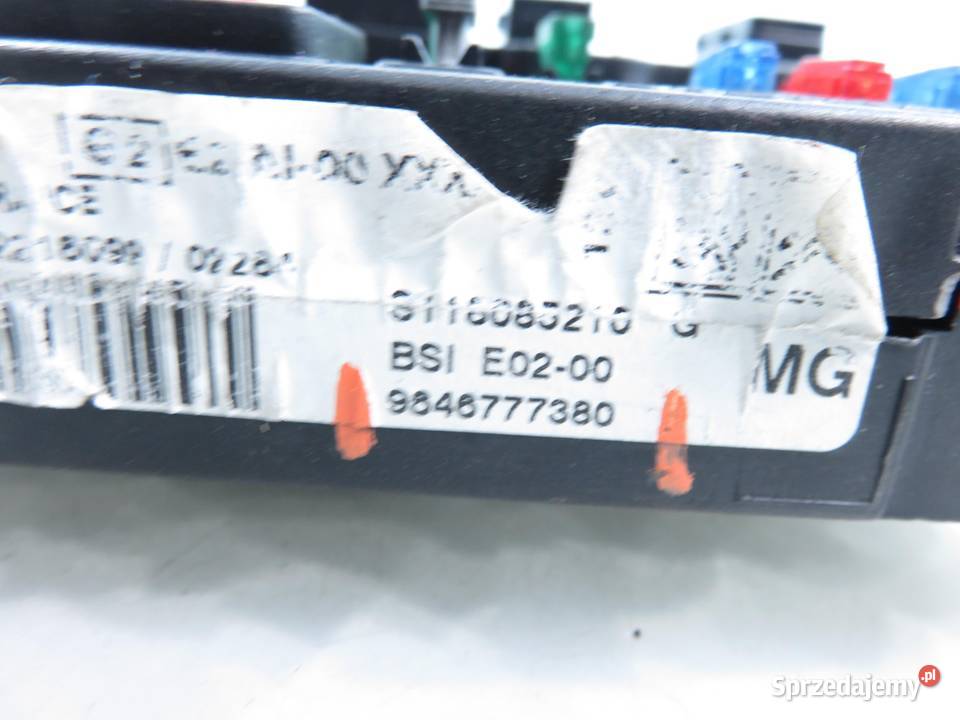 BSI PEUGEOT 206 CC 2D 16 16V NFU TU5JP4 Skrzynki bezpieczników