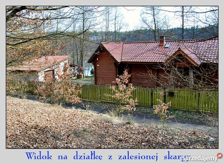 Dom jeziorem z bali całorocz b duży bud dachówka Nieruchomości zachodniopomorskie Człopa