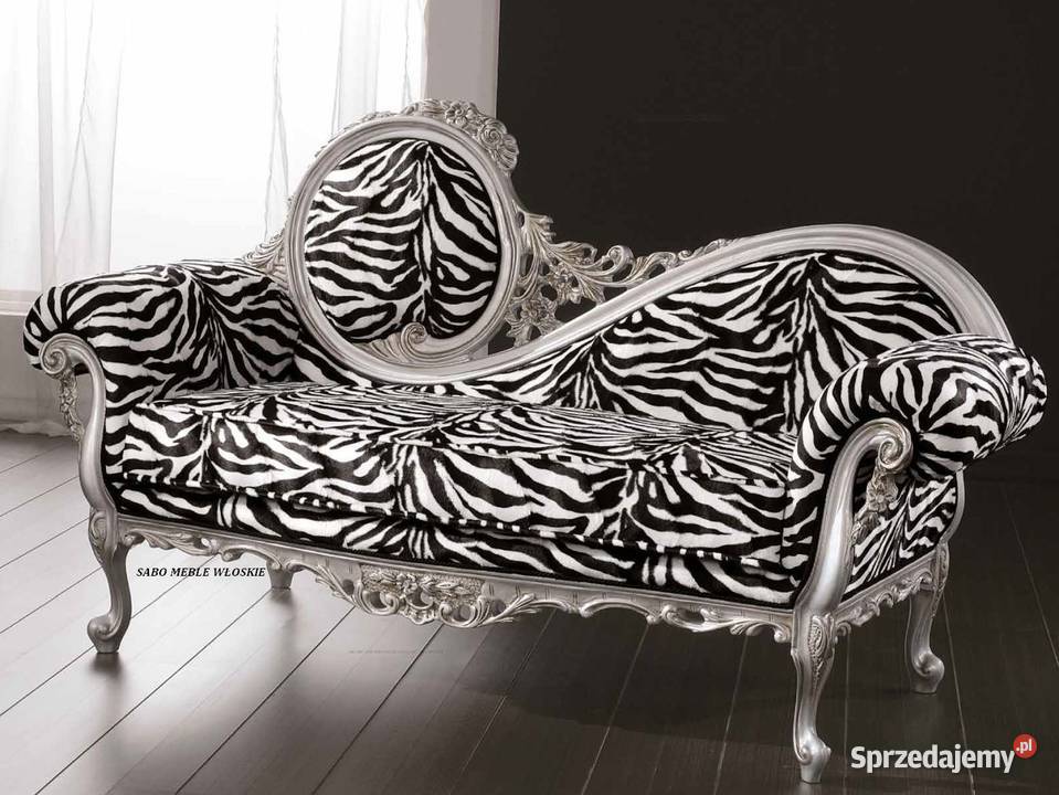 Leżanka Barocco zebrafolia srebrna wyprzedaż podkarpackie Przemyśl