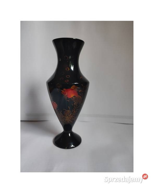 złote rybki wazon flakon amfora z laki retro Pozostałe Kielce