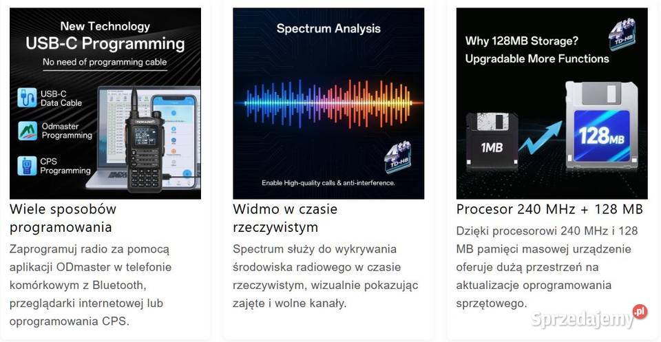 FABRYCZNIE NOWE TIDRADIO TDH8 4 generacji 10 W z