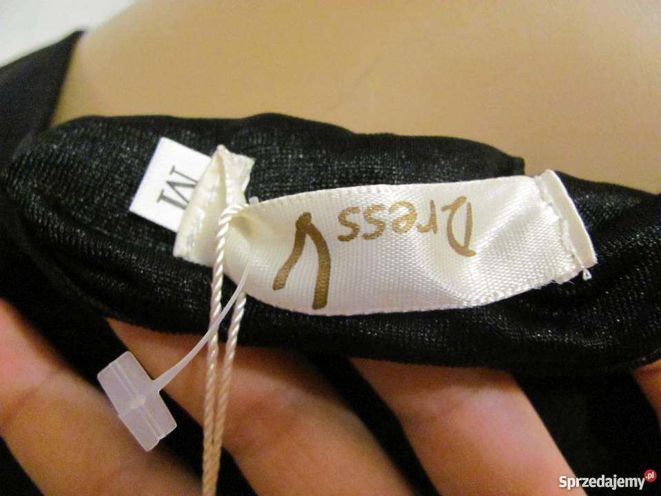 koktajlowa czarna sukienka DRESS V czarny Zamość sprzedam