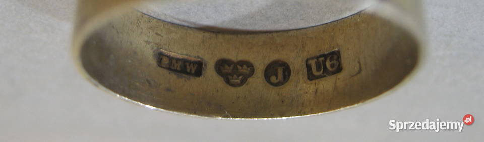 Stary Srebrny Pierscionek 1989 r Warszawa