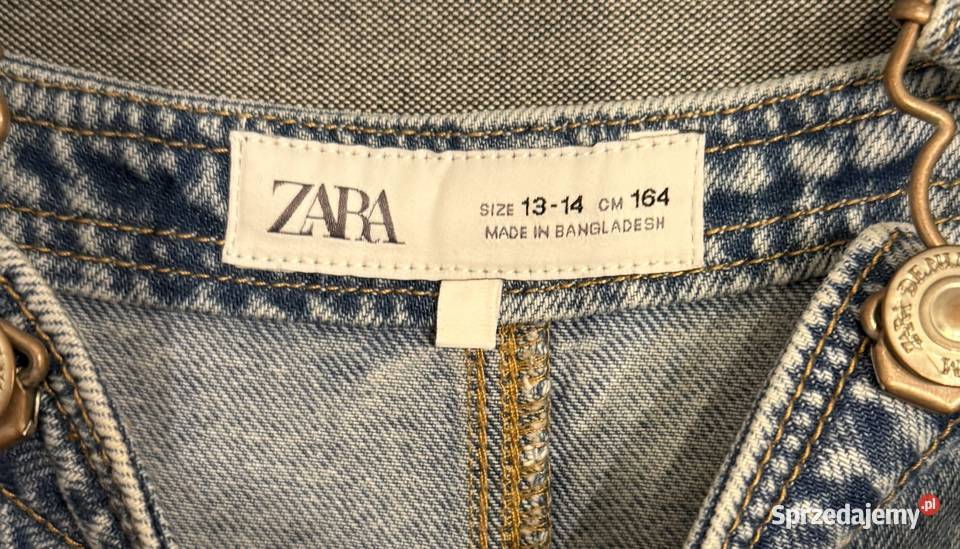 Jeansowe dziewczęce ogrodniczki ZARA rozmiar 164 dziewczynka Żyrardów