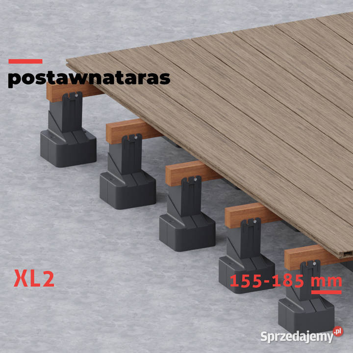Wspornik tarasowy klinowy 155185 mm do legarów Architektura ogrodowa Kraków