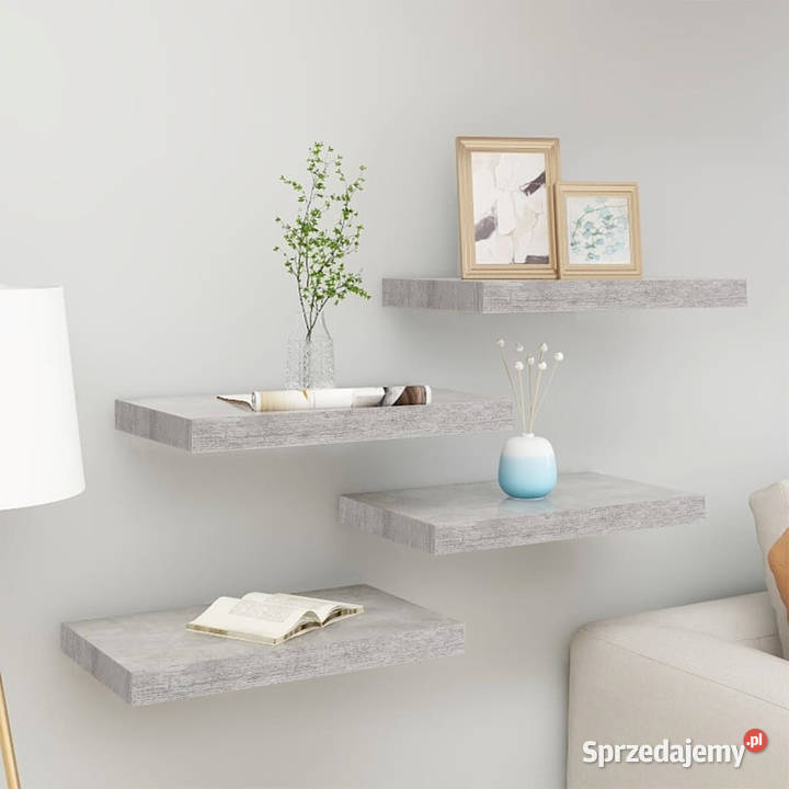 Półki ścienne 4 szarość betonu 40x23x38 MDF mazowieckie Warszawa