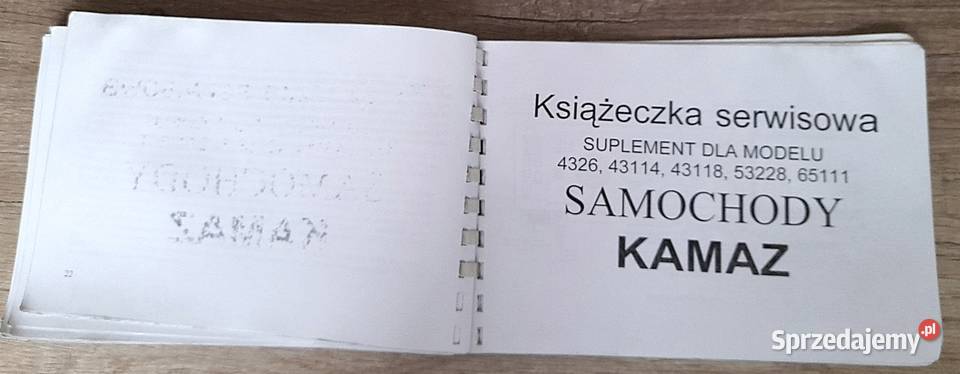 Instrukcja obsługi Samochodów Kamaz 53 5455 65 Ostrów Wielkopolski sprzedam