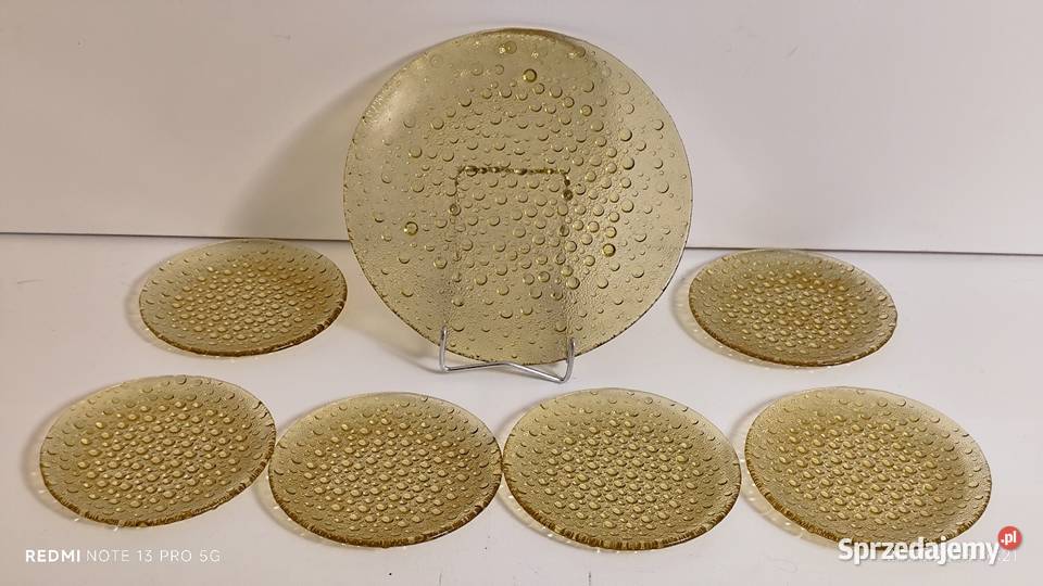 Talerze ASTEROID DROST Szkło Ząbkowice komplet Talerze i talerzyki Wiązów