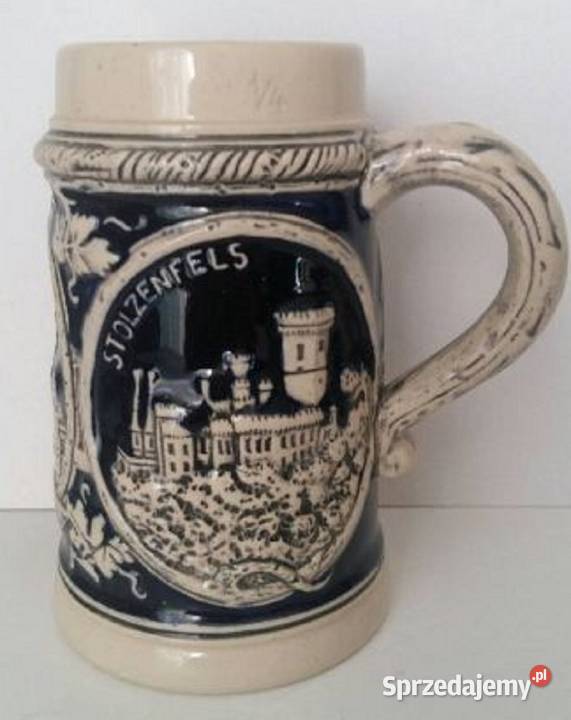Antyk Kufel do Piwa Kobalt Ciężka CeramikaNiemcy sprzedam