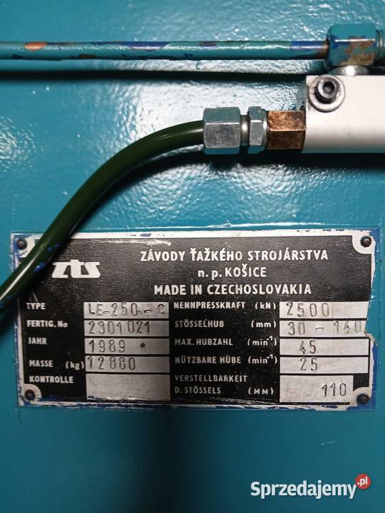 Prasa mimośrodowa ZTS LE 250C 15200000 Netto kujawsko-pomorskie Krobia