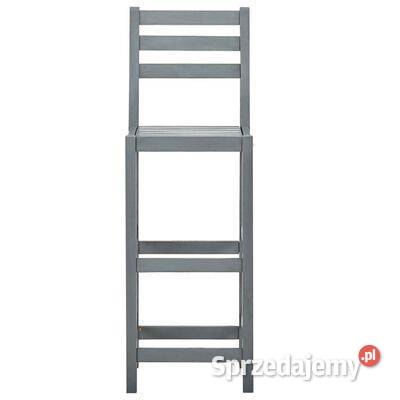 vidaXL Stołki barowe 2 szare lite drewno sprzedam