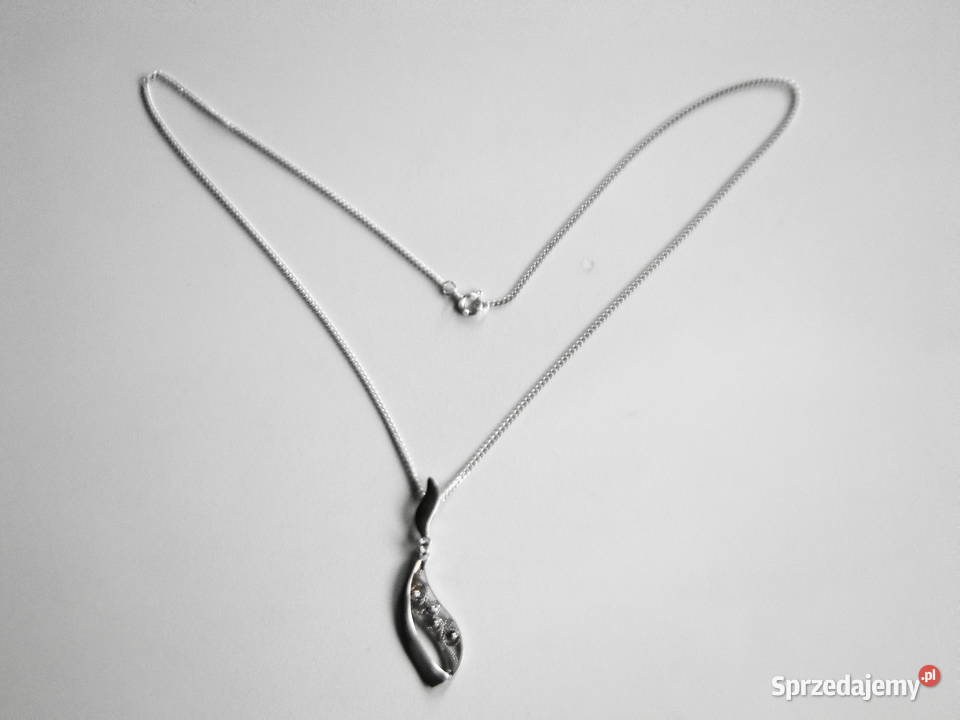 Śliczny stary naszyjnik filigran srebro