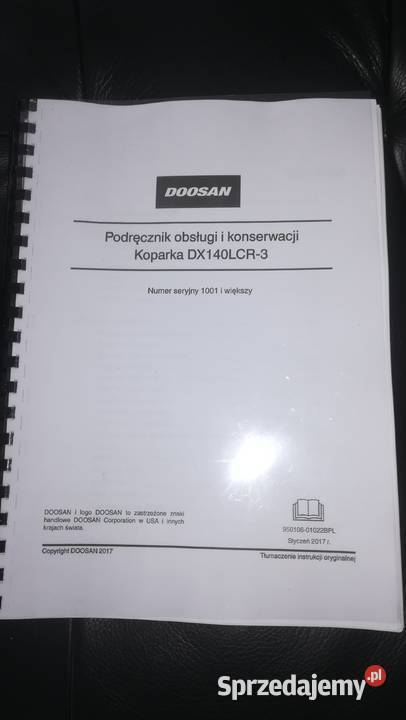 instrukcja obsługi doosan DX140LCR3 podkarpackie Wróblik Królewski