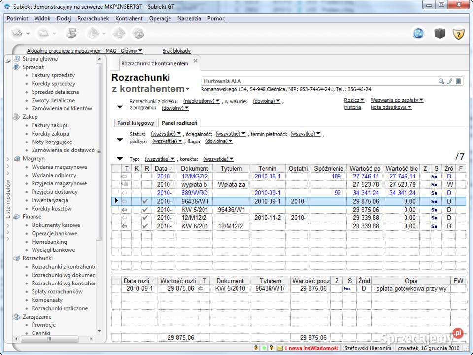 InsERT Subiekt GT system sprzedaży Gorzów Wielkopolski