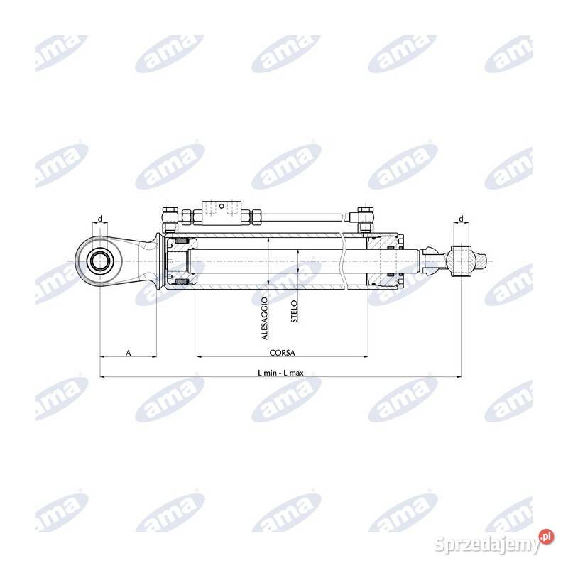 Łącznik górny hydrauliczny kat 1 6501050 z obu Kamionna