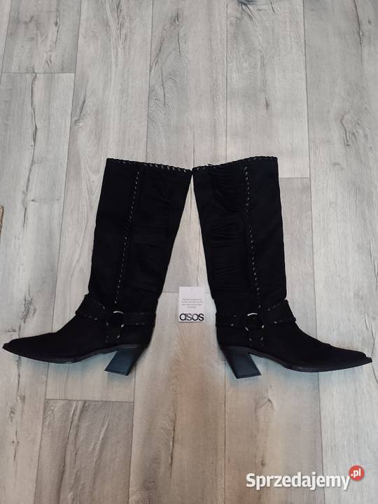 42 ASOS Design Czarne kozaki kowbojki z Kraków sprzedam