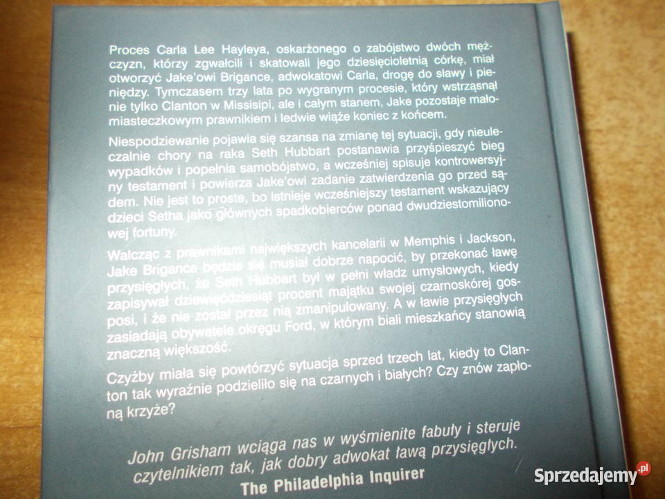 John Grisham Czas zapłaty Kultura i Rozrywka Głubczyce sprzedam