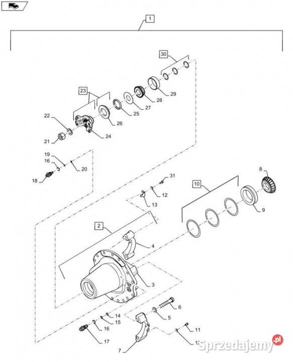 Holland T6090 T6070 Element nośny bevel gear Pozostałe Jastrzębniki