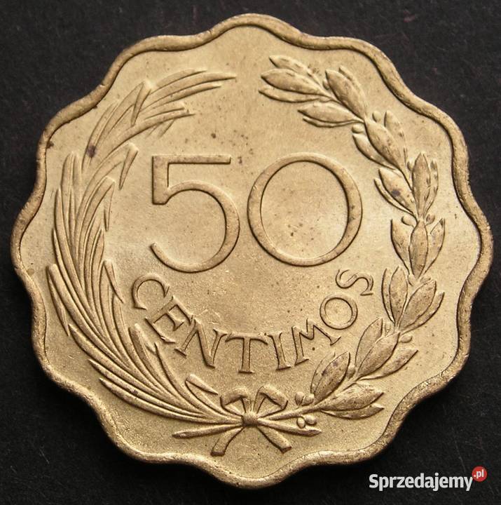 PARAGWAJ 50 CENTIMOS 1953 LEW STAN MENNICZY Łódź
